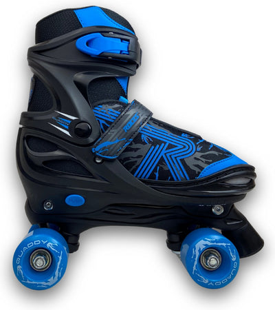 Patinage à roulettes quaddy 3.0 garçons bleu noir taille 30-33