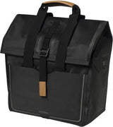 Basil Urban Dry Shopper - sac à dos de vélo imperméable, détails en cuir végétal, fermeture réglable, réflexion, noir mat - afbeelding 1