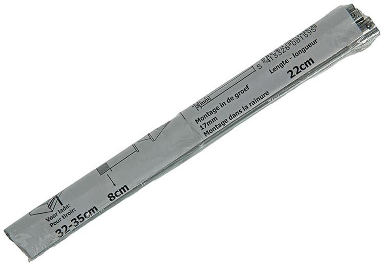 1014509 - coulisses de tiroir pr.ball galvanisées 17mm 32-35cm 10kg | 5 pièces