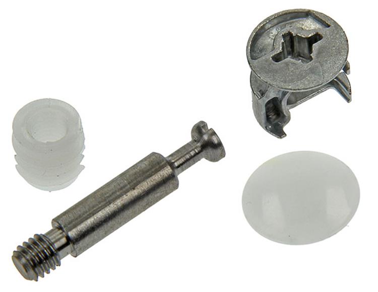 Mack 1013703 - 4 connecteurs d'armoire minifix blanc m6x15mm | 5 pièces