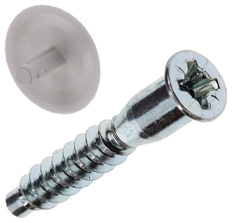 Mack 1013704 - 12 vis unitaires avec capuchon blanc m 6,3 x 40 mm | 10 pièces