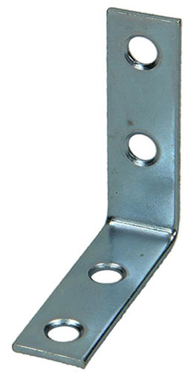 1013757 - 20 carrés pliés galvanisés 50x50x15mm | 10 pièces