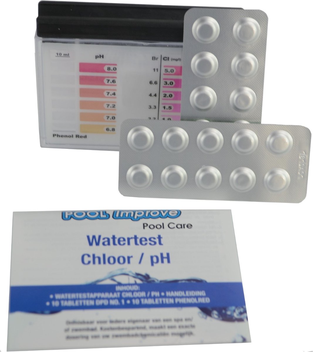 Ensemble de tests de plaisir d'été pour démarrer l'ensemble de la valeur de la chlor et du pH