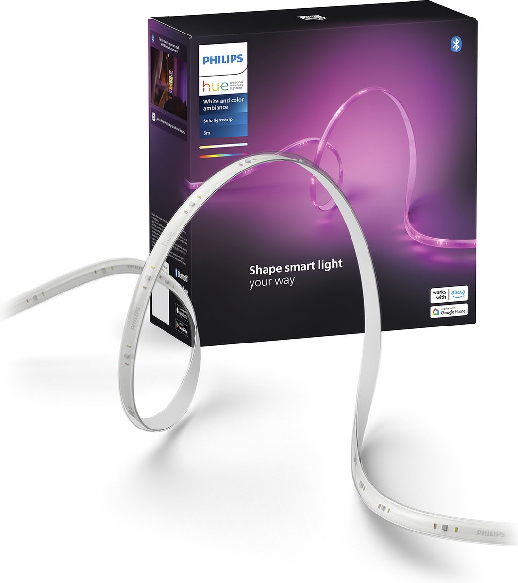 Bande LED Philips hue solo - lumière blanche et colorée - 5m