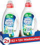 Détergent à lessive en gel ultra concentré White Giant | 2 x 62 lavages | 124 lavages | emballage de valeur