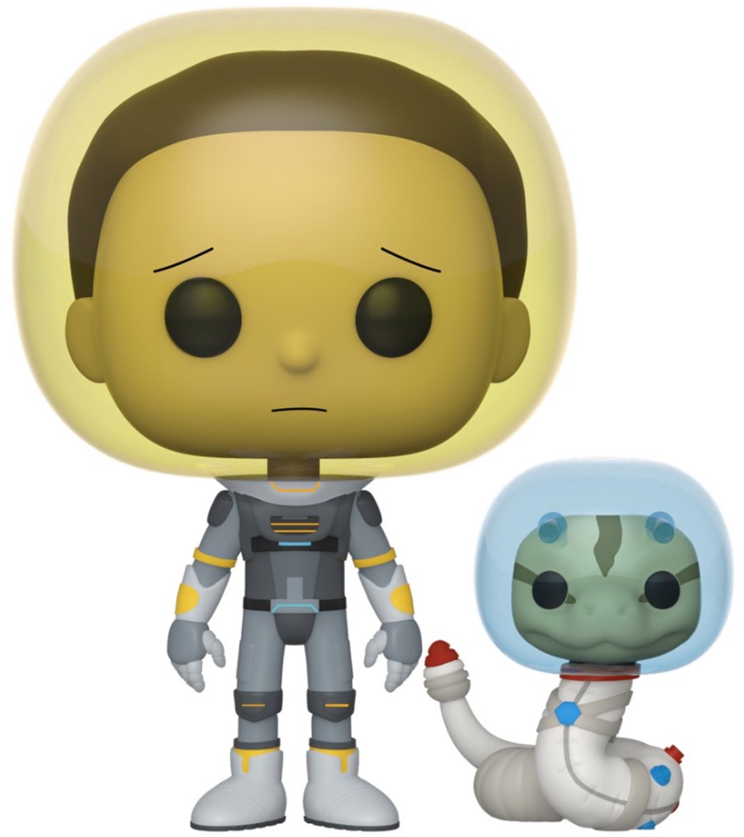 Funko pop Rick et Morty combinaison spatiale Morty avec figurine en vinyle serpent