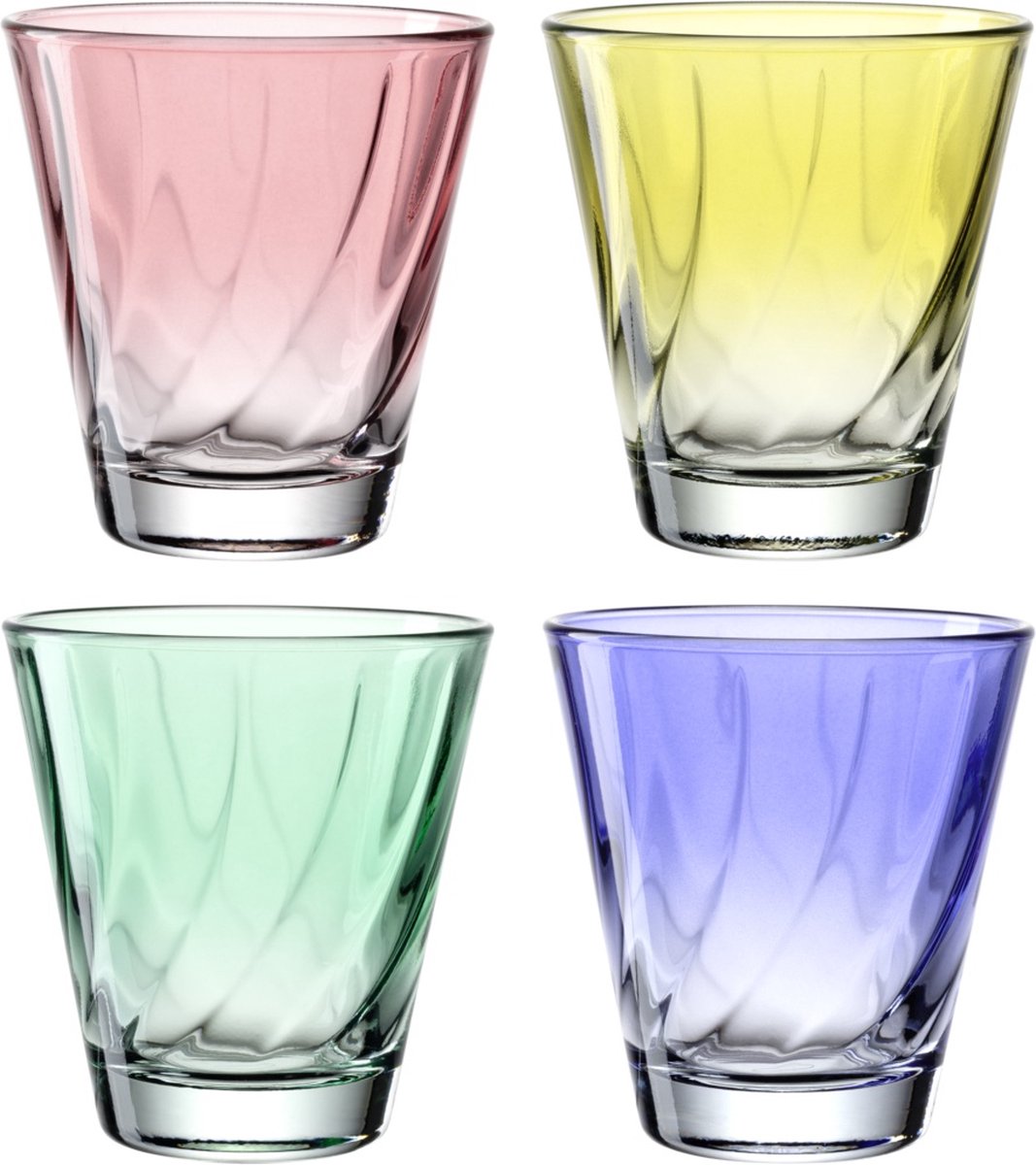 Verre à boire Leonardo 215ml twist assorti - set 4