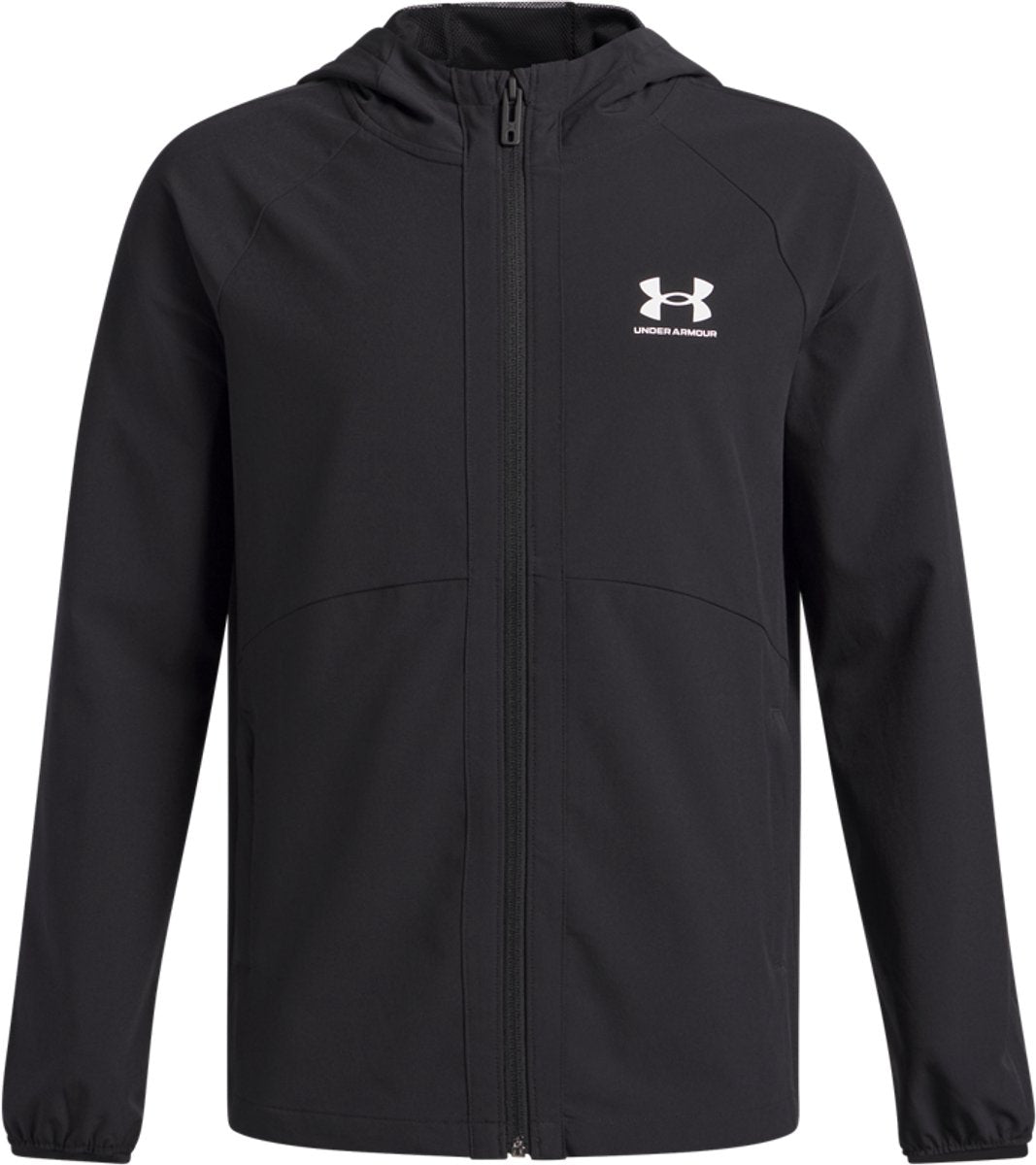Under Armour UA Vibe tissé coupe-vent-BLK veste de sport pour garçons - noir - blanc