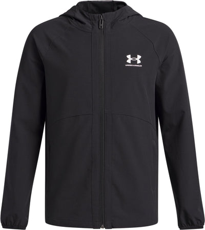 Under Armour UA Vibe tissé coupe-vent-BLK veste de sport pour garçons - noir - blanc
