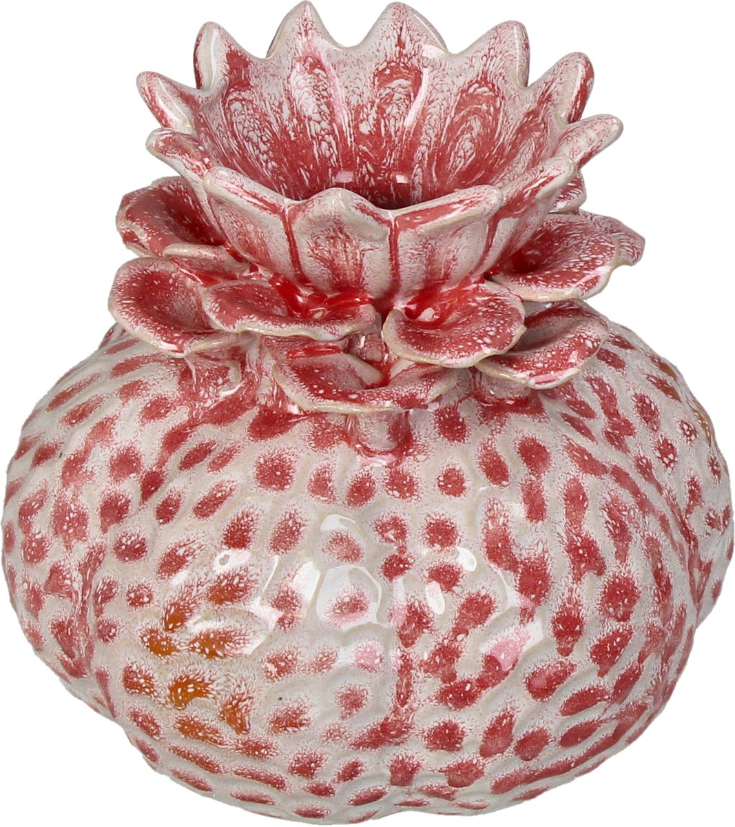 Vase collection HD grès rose 17,5x17,5x15,5cm