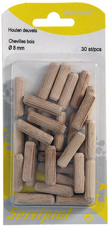 Mack 1013778 - 30 chevilles en bois ø 8 mm | 5 pièces