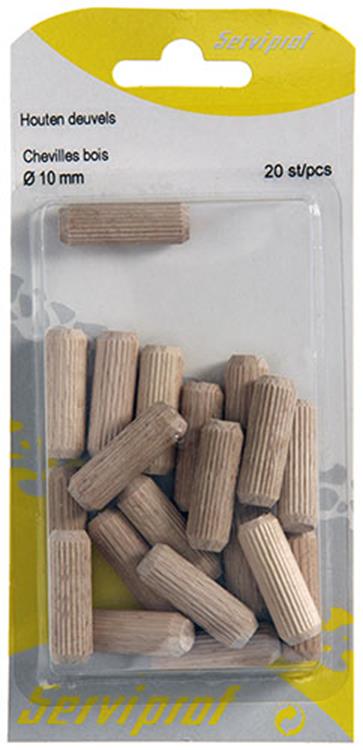 Mack 1013779 - 20 chevilles en bois ø 10 mm | 5 pièces