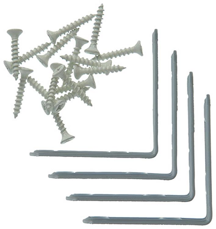 Mack 1013795 - 4 carrés plissés peints en blanc 60x60mm | 10 pièces