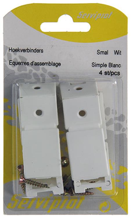 Mack 1013641 - 4 connecteurs d'angle étroits blanc | 5 pièces