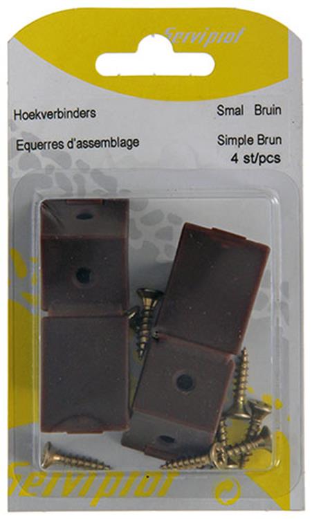 Mack 1013645 - 4 connecteurs d'angle étroits marron | 5 pièces