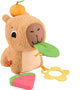 Peluche capybara snacking Fisher-price - jouet sensoriel avec anneau de dentition et hochet
