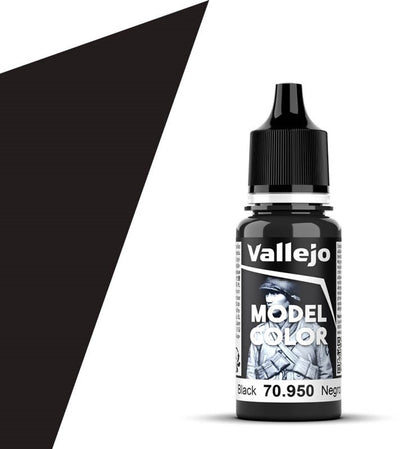 Vallejo Hobby Paint Peinture acrylique - Modèle 70950 Couleur Noir - Flacon de peinture acrylique - 18 ml