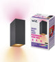 Applique Wiz up and down noire 2 spots - éclairage LED intelligent - lumière colorée et blanche - gu10 - 2x 5w - wi-fi
