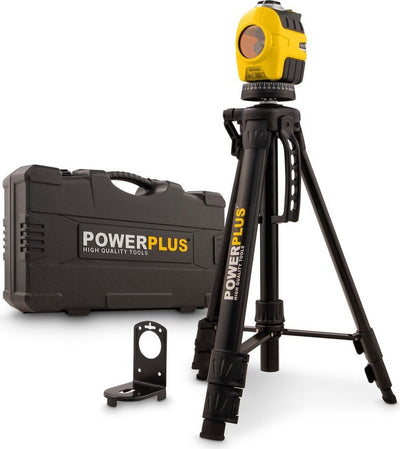 Niveau à bulle laser auto-nivelant Powerplus powx720 - max 10 m - lignes laser verticales, horizontales ou 90° visibles