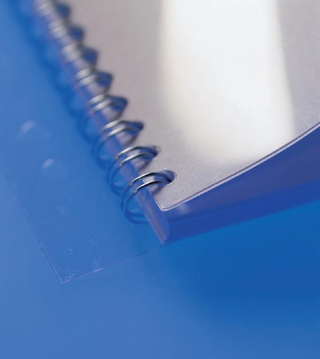 Gbc wirebind clickbind - bandes de fichiers pvc - 100 pièces - transparent