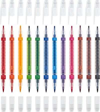 Ooly - duo calligraphie - marqueurs double face - 12 couleurs