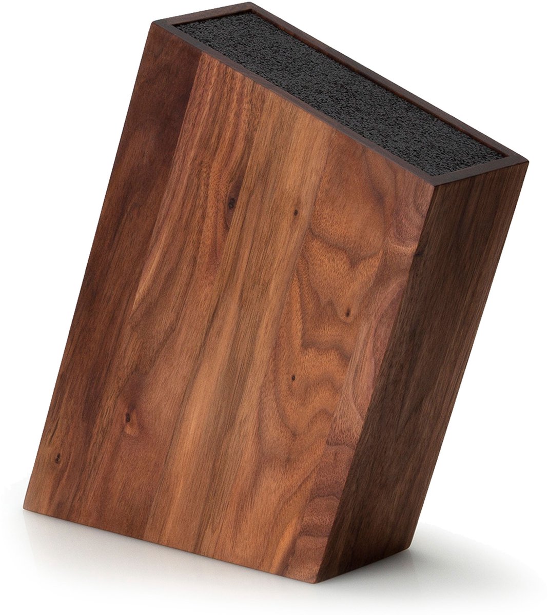 Bloc à couteaux Continenta en bois - noyer - 28,5x19x8cm - couteaux non inclus