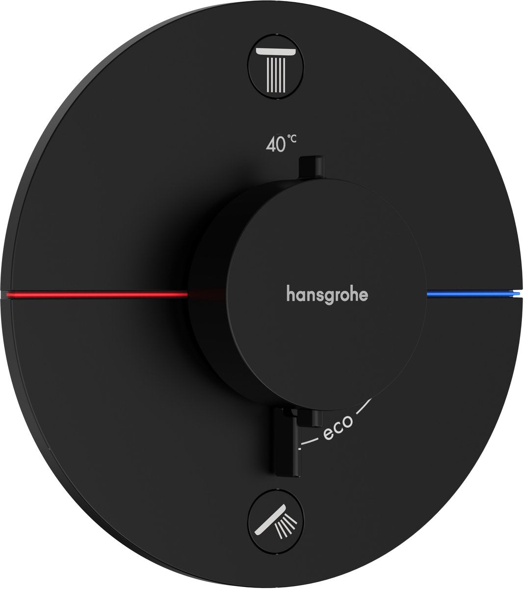 Hansgrohe showerselect confort s thermostatique intégré pour 2 fonctions noir mat