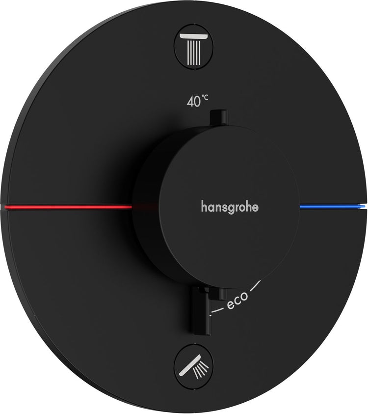 Hansgrohe showerselect confort s thermostatique intégré pour 2 fonctions noir mat