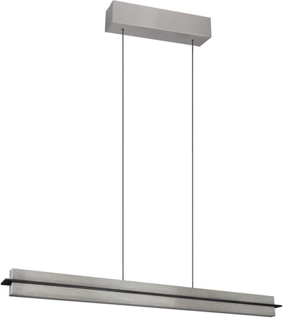 Trio emerson - lampe suspendue - nickel mat - incl. 1x SMD 22 W - variateur tactile à 4 niveaux - couleur de la lumière réglable en continu - fonction mémoire - hauteur réglable en continu