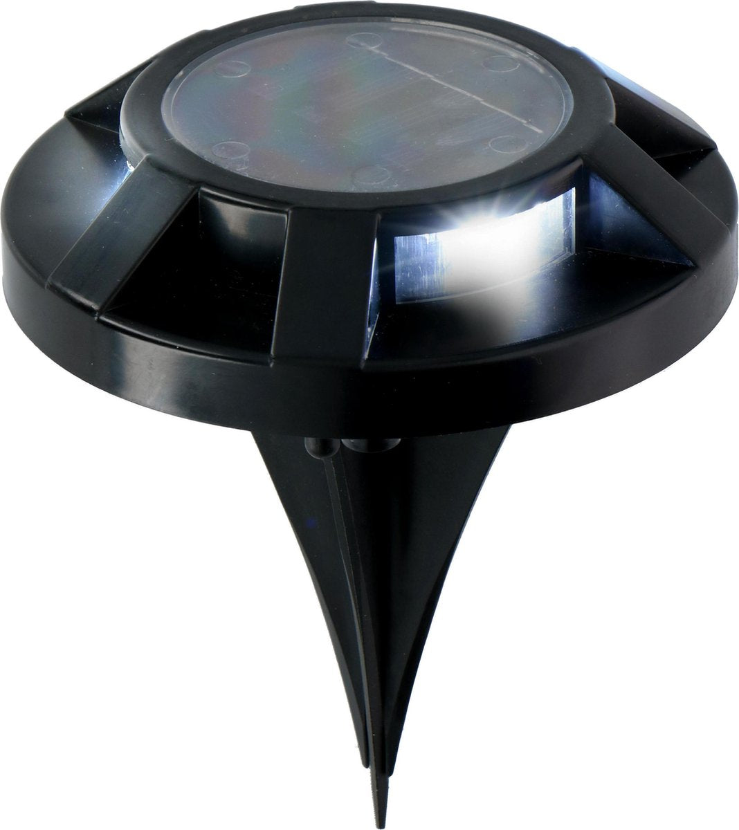Spot au sol Grundig - solaire - ø 12 cm - 3x LED - noir