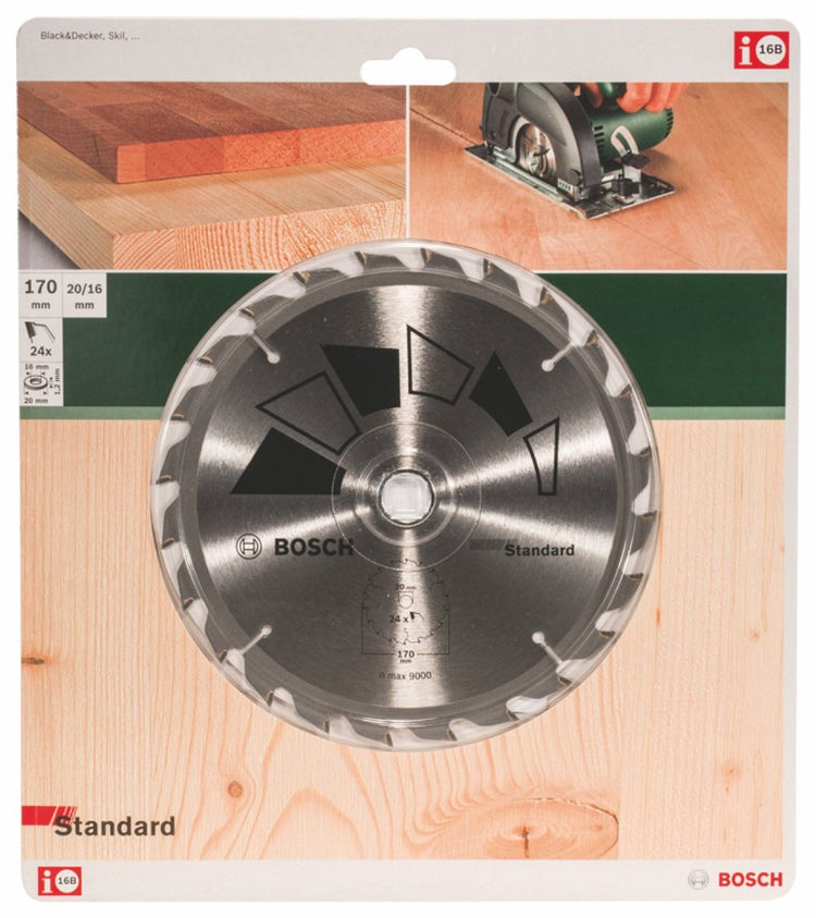 Lame de scie circulaire Bosch standard - 170 x 20 x 2,2 mm - 24 dents