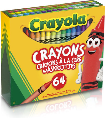 Crayola - crayons de cire - 64 pièces - avec taille-crayon - pour enfants