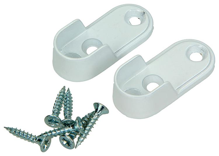 Mack 1014453 - 2 supports pour armoire blanc | 5 pièces