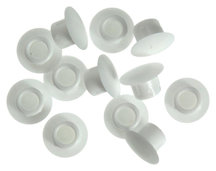 Mack 1014489 - 12 caches blancs ø 6 mm | 5 pièces