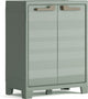 Keter Planet meuble de rangement extérieur bas - 1 étagère - 44x80x100cm - gris clair noir