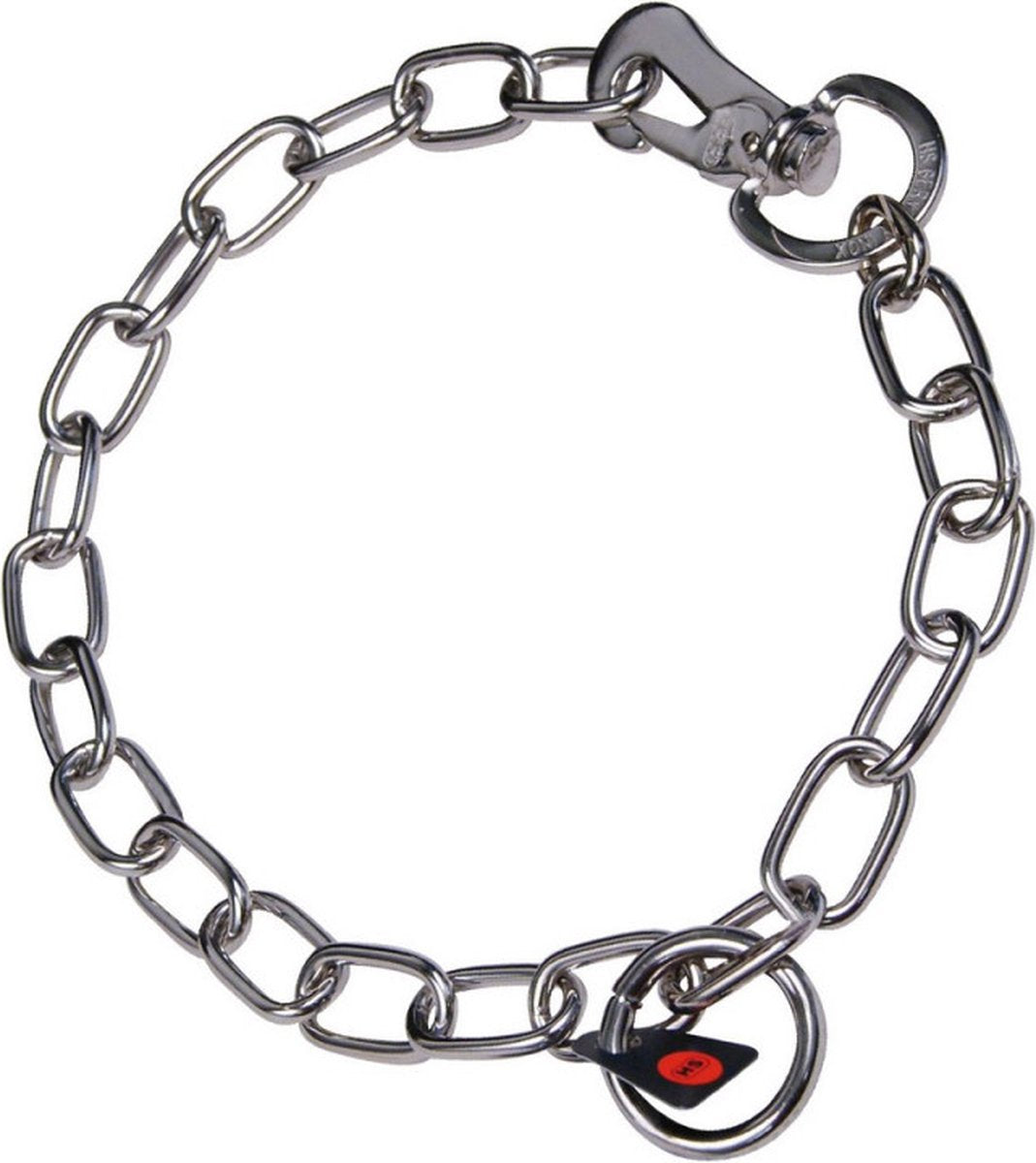 Collier pour chien Hs Sprenger argent 3 mm gauche semi-long (45 cm)