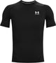 Chemise de sport Under Armour UA HG Armour Comp SS-BLK pour hommes - Noir - Blanc