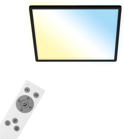 Briloner slim s - plafonnier LED intelligent - plafonnier dimmable - 22w avec CCT - fonction veilleuse - fonction minuterie - fonction mémoire - effet rétro-éclairage - 42cm