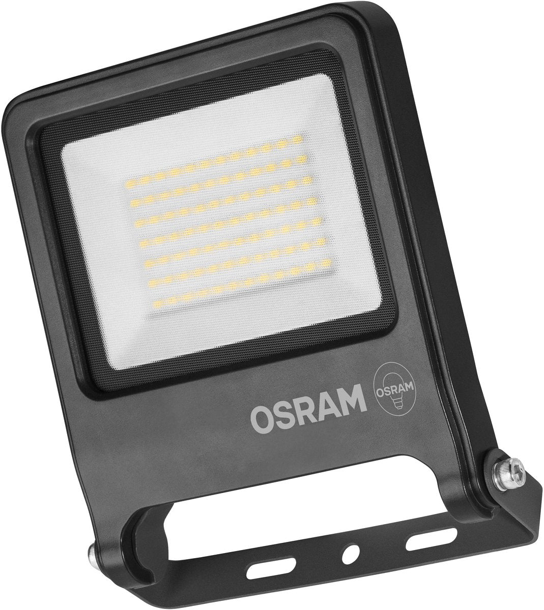 Osram Endura Flood PC Projecteur LED 50 W, blanc chaud 3 000 K, 5 000 lumens, projecteur IP65, aluminium durable, efficacité 100 Lm W, gris foncé