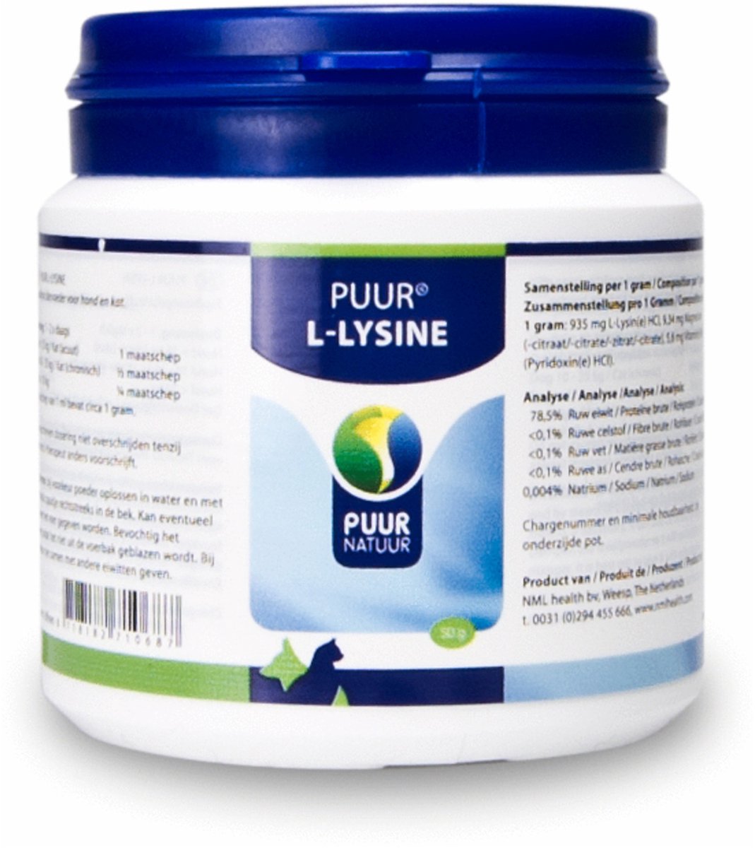 Pure nature l-lysine chien et chat