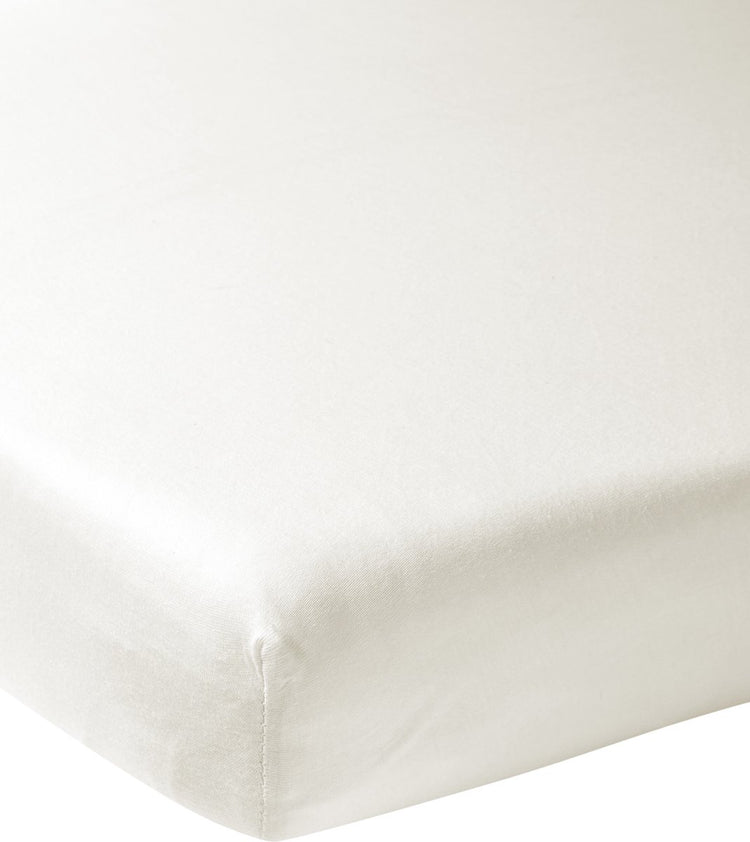 Drap-housse Meyco baby uni cododo - blanc cassé - 50x90cm