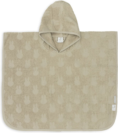 Jollein x Miffy - poncho de bain bébé éponge - cape de bain enfant avec capuche - jacquard miffy - vert olive