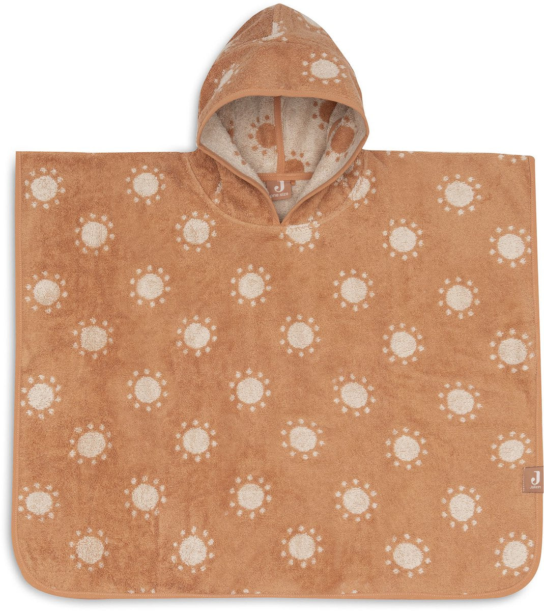 Poncho de bain Jollein - 100% éponge - 1-2 ans - jacquard - réversible soleil