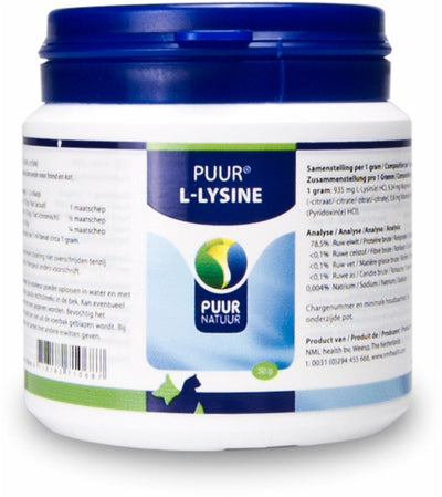 Pure nature l-lysine chien et chat