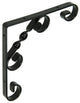 1014756 - semelle conique tournée rustique noir 150x150x13mm | 12 pièces
