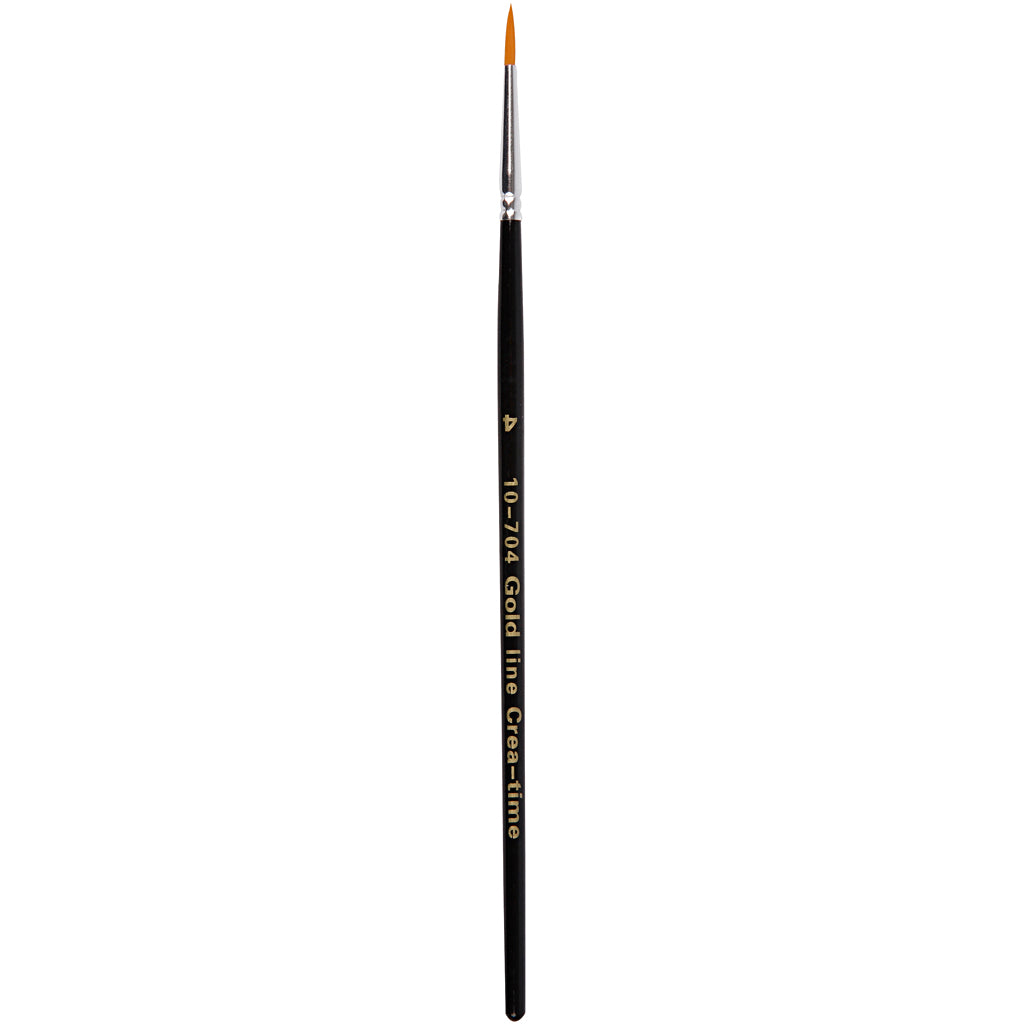 Pinceaux Creativ company gold line, taille 4, l: 17 cm, l: 2,5 mm, ronds, 12 pièces 1 boîte