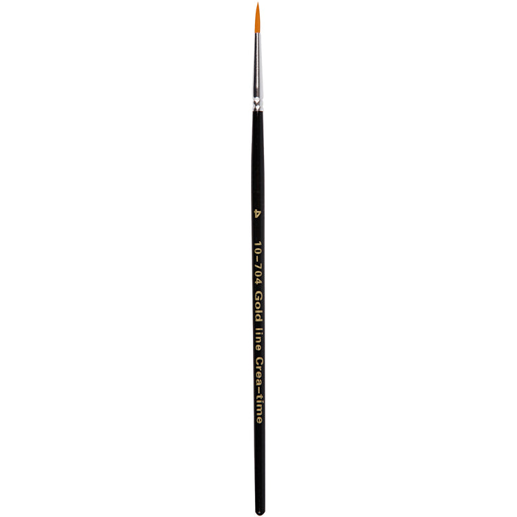 Pinceaux Creativ company gold line, taille 4, l: 17 cm, l: 2,5 mm, ronds, 12 pièces 1 boîte