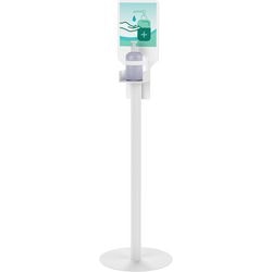 Colonne de désinfection Paperflow acier, polystyrène blanc