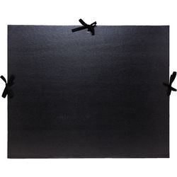 Chemises à dessin avec rubans de lin kraft noir 25738e