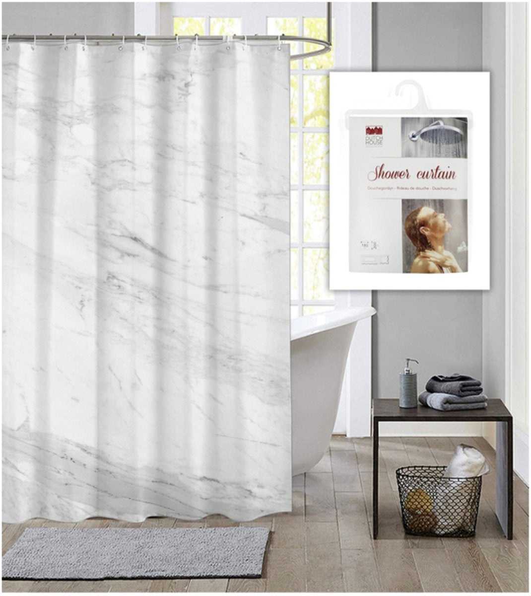 Maison hollandaise Herlandais House Curtain 180x200 cm marbre